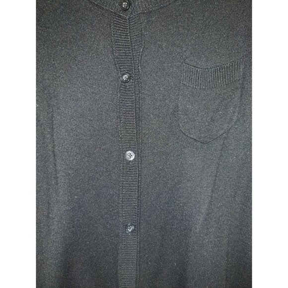 Mossimo Supply Co Womens Black Cardigan Sweater L Button Front 3/4 Sleeve - Picture 6 of 6